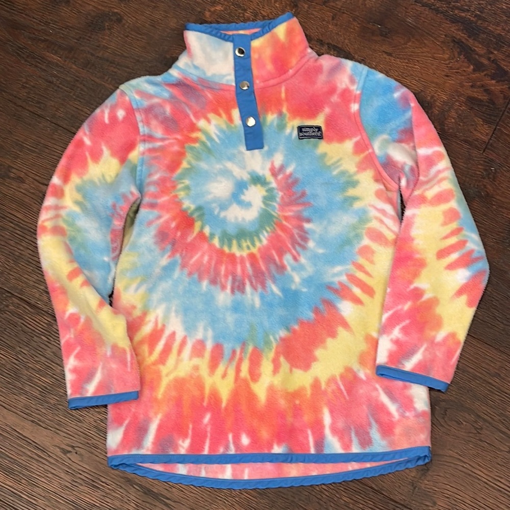 Girls medium SS tye dye fleece